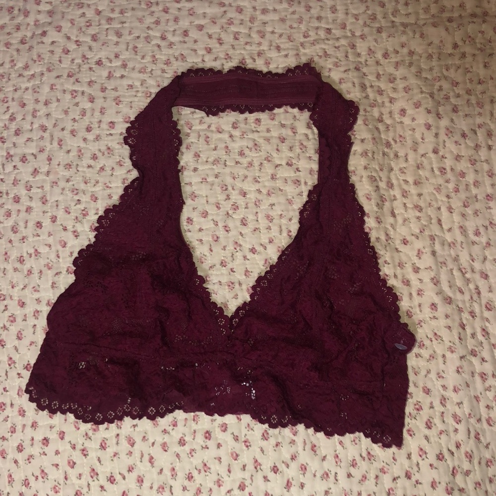 Burgundy bralette, never worn